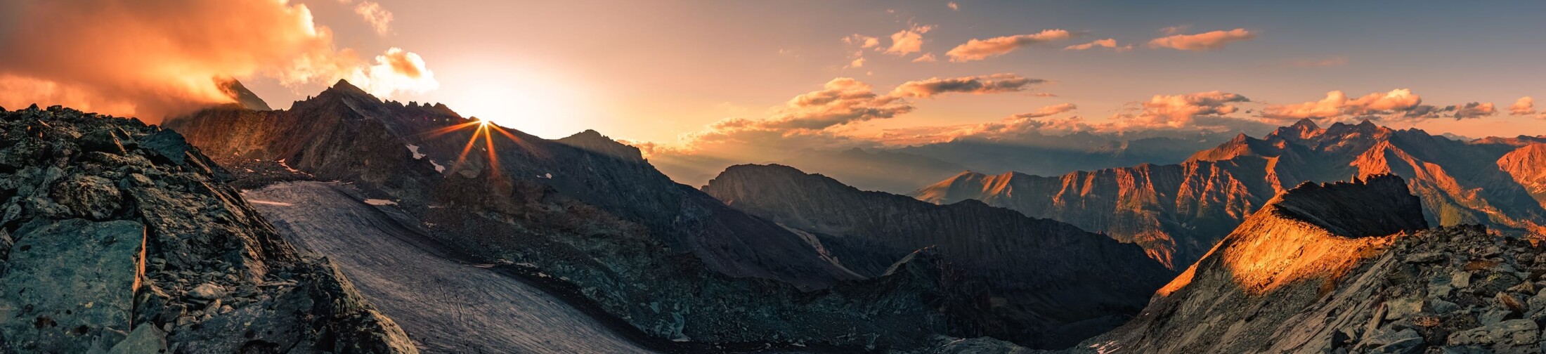 mountains sunset