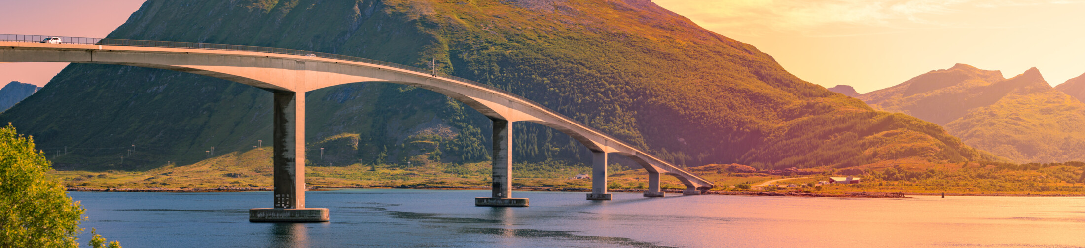 bridge sunset river